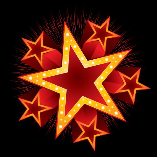 Red Movie Stars Celebration Royalty Free Vector Image