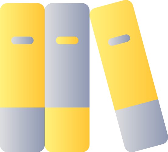Messy bookshelf flat gradient two-color ui icon vector image