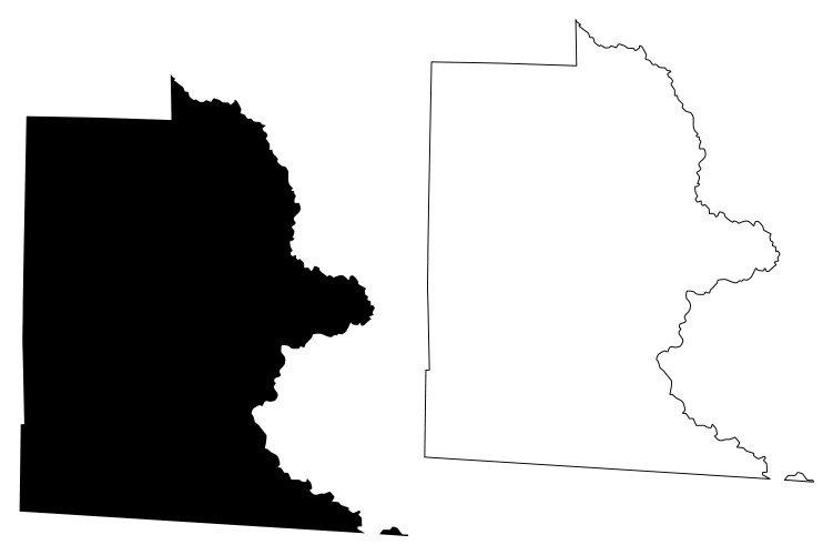 Brooks County, Georgia Map Vector Image