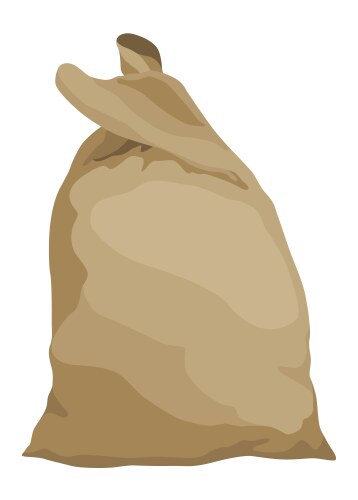 Burlap farmer bag with flour rice or salt Vector Image
