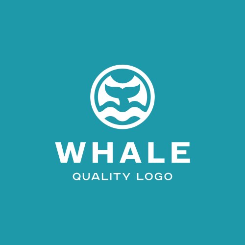 diving with whale fin abstract sign icon vector image