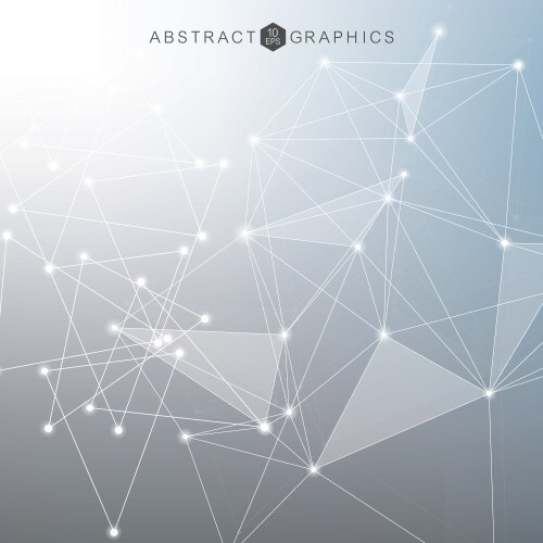 Geometric abstract background with connected line vector image