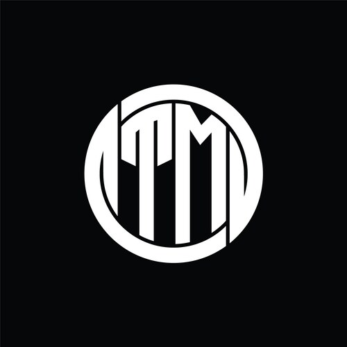 Tm logo monogram shield inside circle shape – Royalty-Free Vector ...