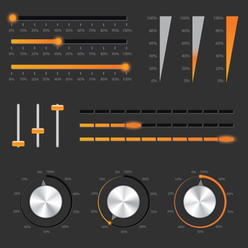 Audio controls vector image