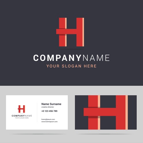 logotype logo template and business card vector