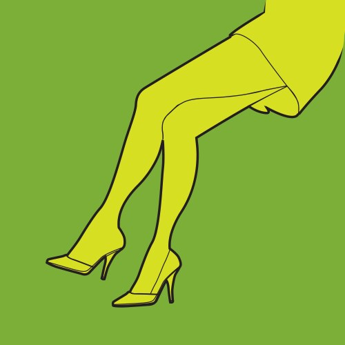 Sexy legs poster vector image