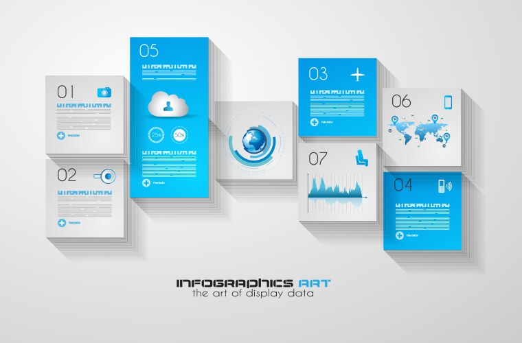 Modern ui flat style infographic layout for data vector image