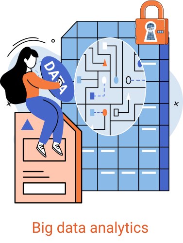 Big data analytics process of analyzing complex vektorbild