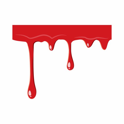 Flowing drop of blood icon vector image