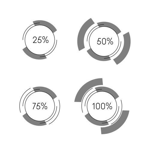 Loading Progress Circle UI Element vector image