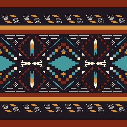 Native american indian aztec geometric seamless Vector Image