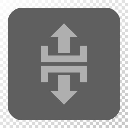Divide vertical direction rounded square button vector image