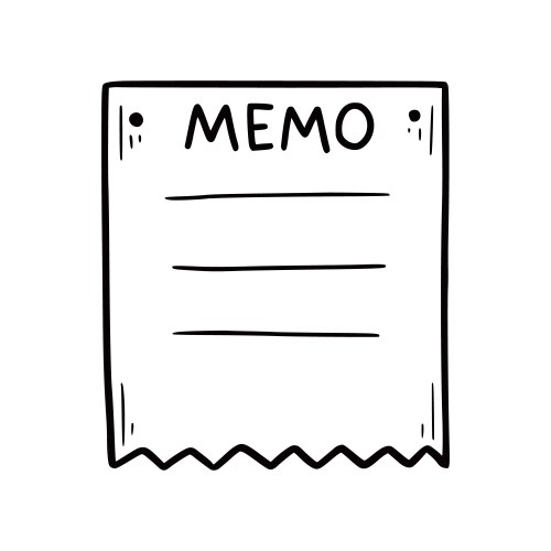 Hand Drawn Note Element - Paper Snippet vector image