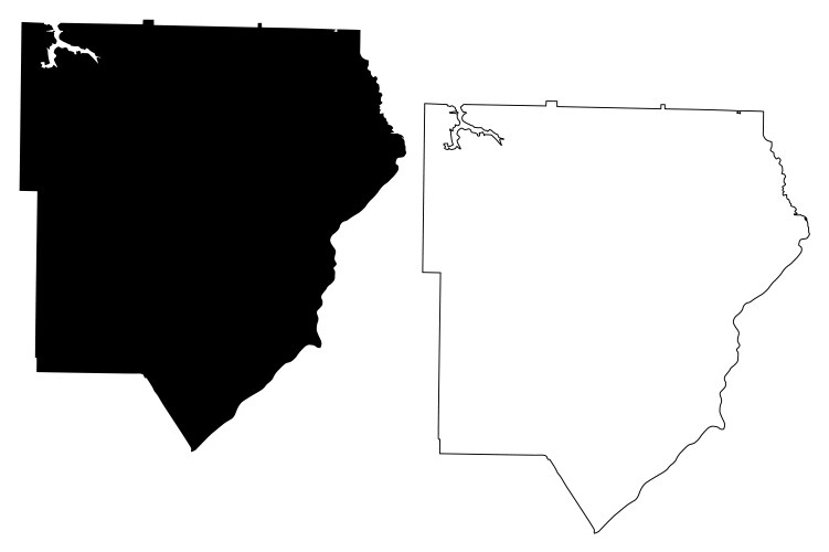 Cobb County Georgia Map Vector Image