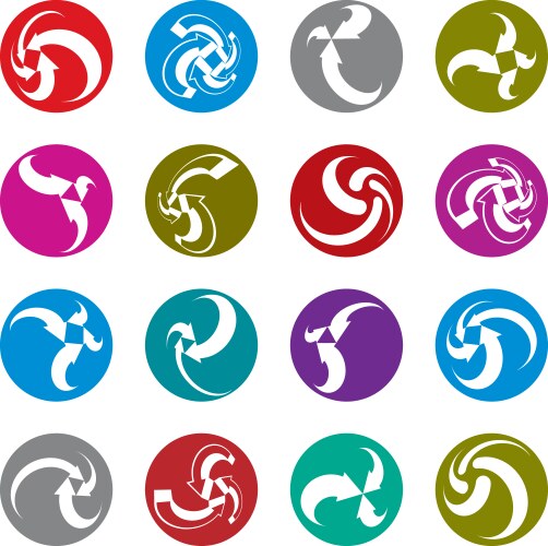 Infinite loop arrows abstract symbol single color vector image