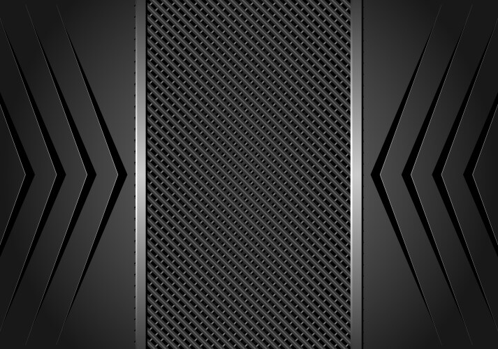 Modern dark 3d abstract background with circular Vector Image