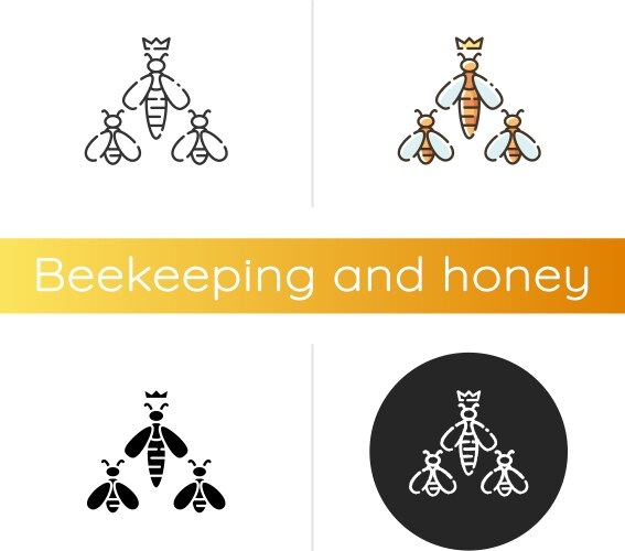 Queen bee icon vector image