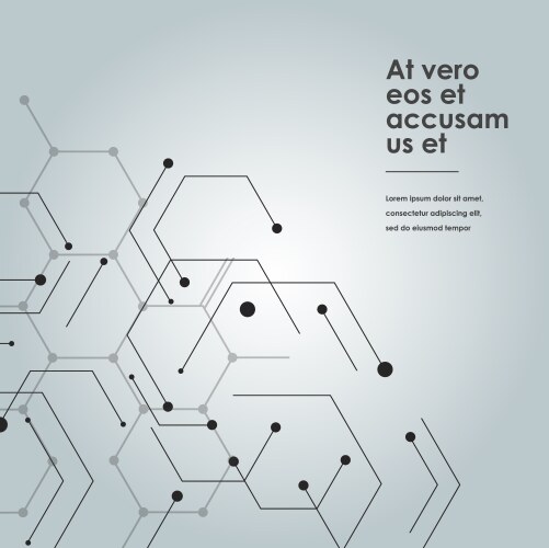 Abstract hexagon connect pattern on gradient vector image