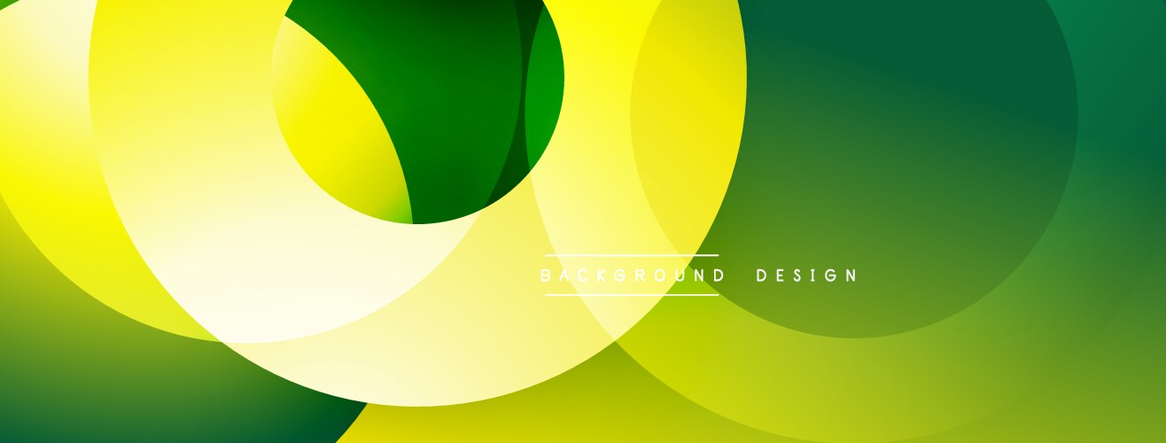 Abstract vibrant circles overlap creating dynamic vector image