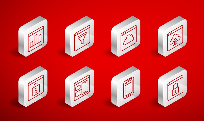 Set line secure your site with https cloud vector image