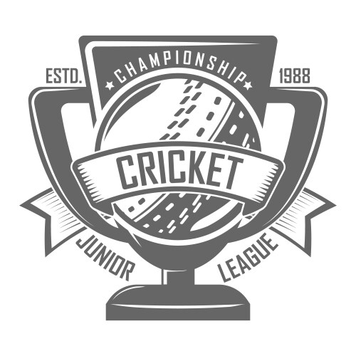 Cricket badge championship Vector Image