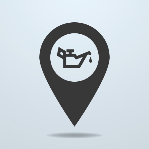 Map pointer with a oiler symbol vektorbild