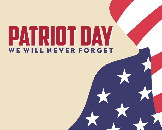 Happy patriots day united states of america Vector Image
