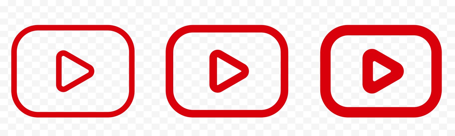 Red play button logo icon Royalty Free Vector Image