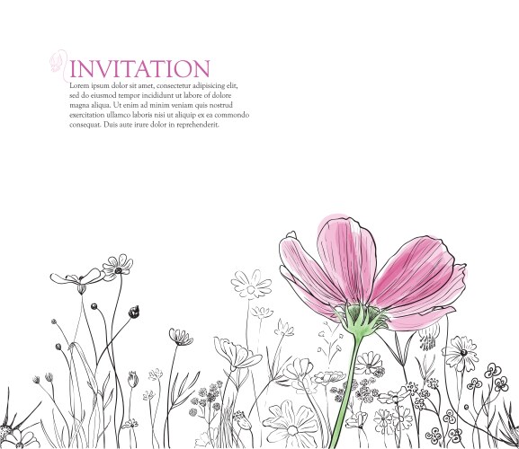 Floral Watercolor Background Vector Image