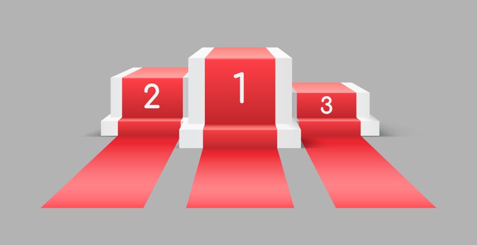 Winners podium first second Royalty Free Vector Image