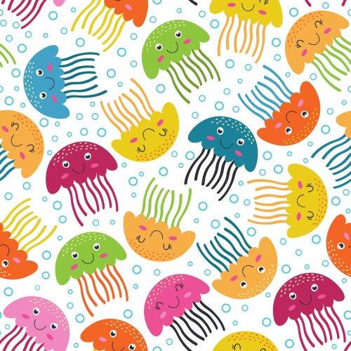 Seamless pattern with mermaid under the sea Vector Image