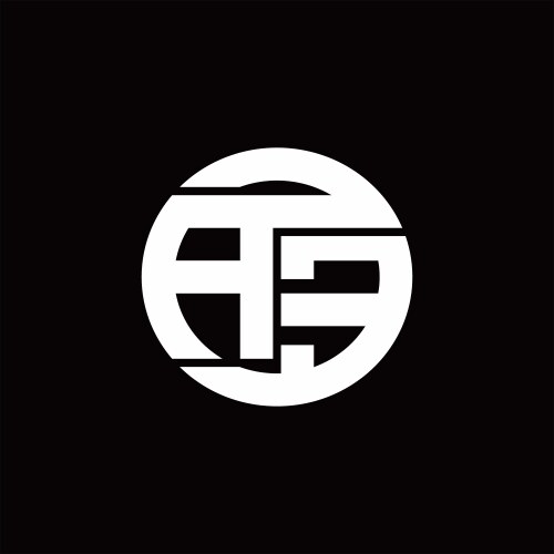 Ae logo monogram with rounded line swipe design vector image