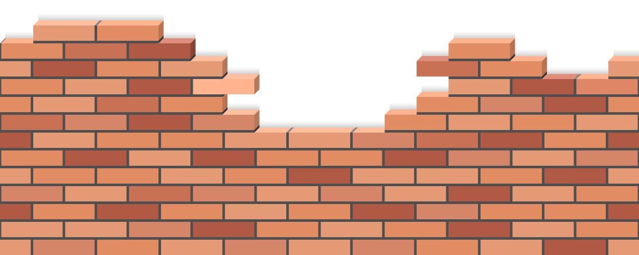 Broken brick wall with a hole 3d isometric view – Royalty-Free Vector ...