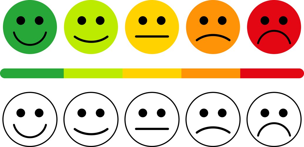 Smiley face icon set Royalty Free Vector Image