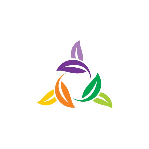 Green leaves sign symbol logo Royalty Free Vector Image
