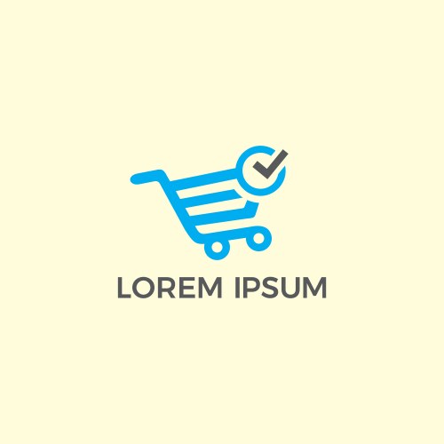 shopping cart logo icon design template vector image