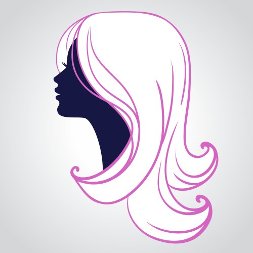 Woman face silhouette isolated Vector Image