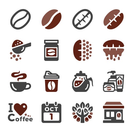 Coffee elements for design Royalty Free Vector Image