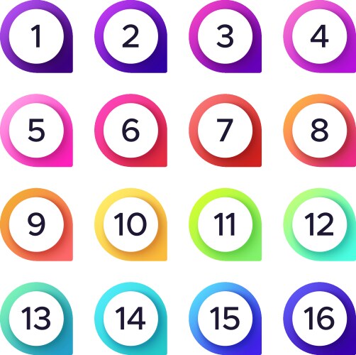 Number Pointer Number blocks Royalty Free Vector Image - VectorStock