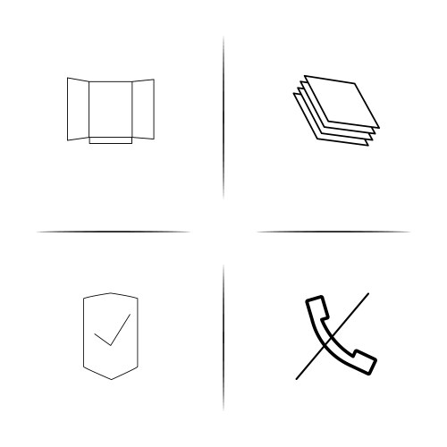 Web and text simple linear icon setsimple outline vektorbild