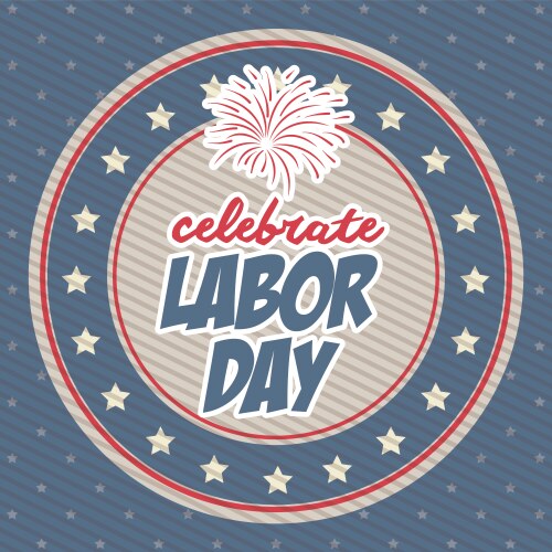Retro labor day design Vector Image