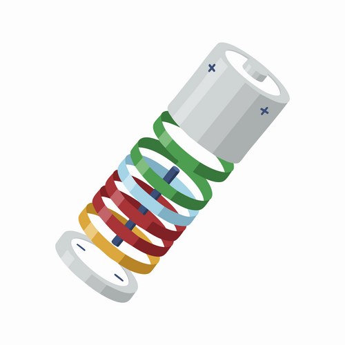 Battery Internal Components - Exploded View – Royalty-Free Vector ...