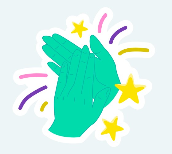 human hands applauding success vector image