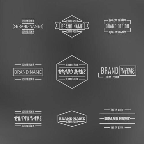 Retro Emblem Set - Vintage Style Vector Image