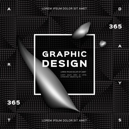 geometric abstract silver black background vector image vector image