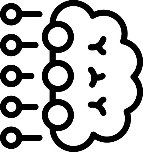 Neural network receiving multiple inputs from data vektorbild