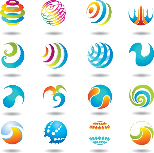 set of design elements and buttons vector image vector image