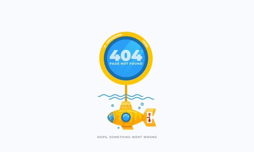 404 error page not found for websites vector image