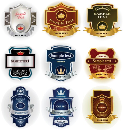 Royal Emblem Collection Vector Image