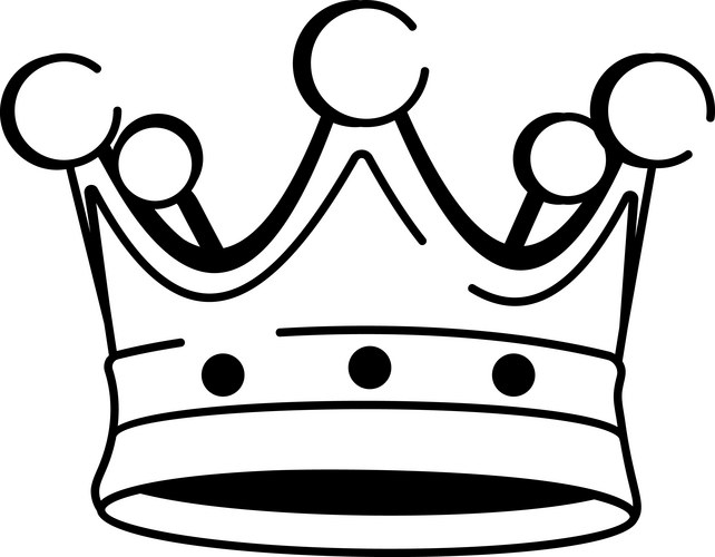 Sketchy Crown Doodle Icon Vector Image